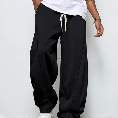 Heren Sweatpants Baggy Fit met Elastische Taille en Rechte Pijp