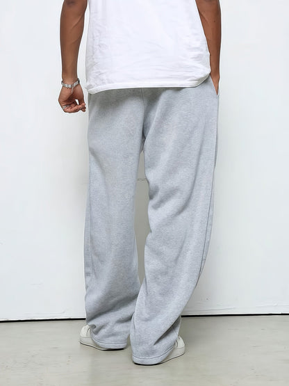 Heren Sweatpants Baggy Fit met Elastische Taille en Rechte Pijp