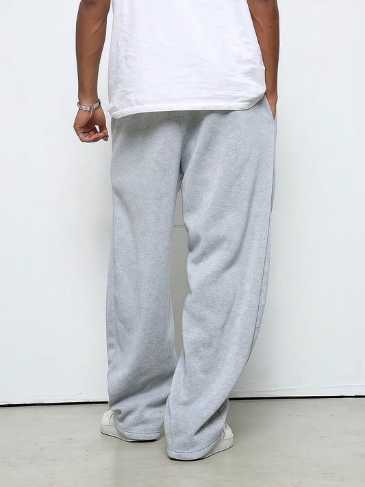 Heren Sweatpants Baggy Fit met Elastische Taille en Rechte Pijp