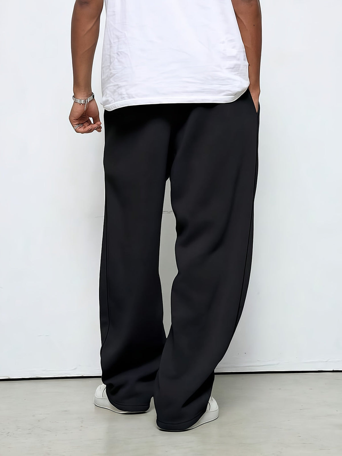 Heren Sweatpants Baggy Fit met Elastische Taille en Rechte Pijp