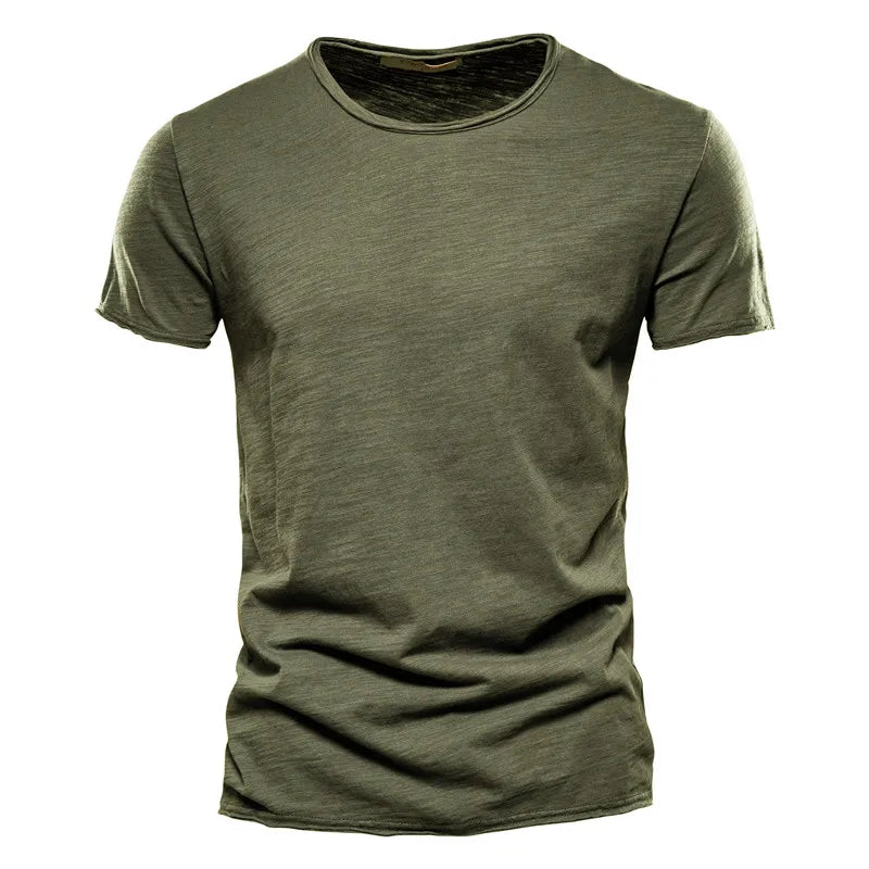 Heren T-shirt Korte Mouw met Ronde Hals Regular Fit Groen