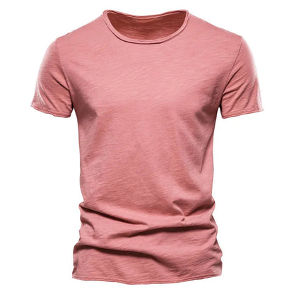 Heren T-shirt Korte Mouw met Ronde Hals Regular Fit Roze