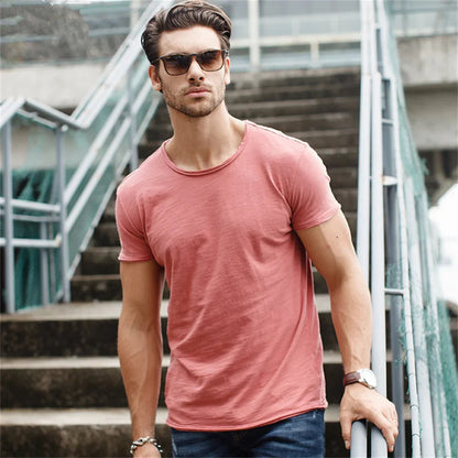 Heren T-shirt Korte Mouw met Ronde Hals Regular Fit