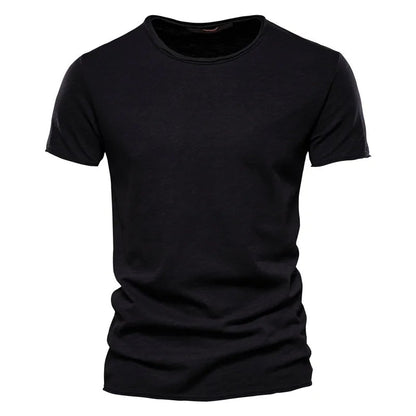 Heren T-shirt Korte Mouw met Ronde Hals Regular Fit Zwart