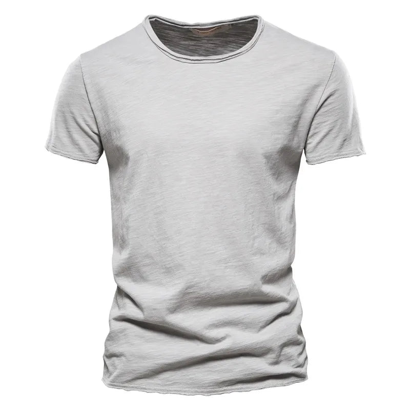 Heren T-shirt Korte Mouw met Ronde Hals Regular Fit Grijs