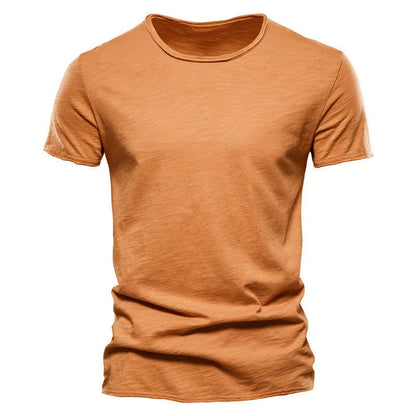 Heren T-shirt Korte Mouw met Ronde Hals Regular Fit Geel