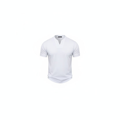 Heren T-shirt Korte Mouw met V-hals en Slim Fit