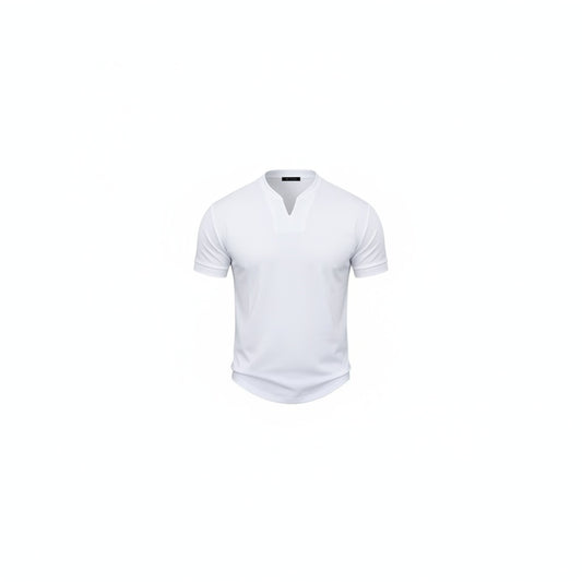 Heren T-shirt Korte Mouw met V-hals en Slim Fit