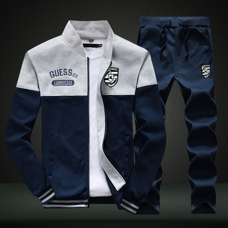 Heren Trainingspak met Baseball Look, Opstaande Kraag en Ritssluiting