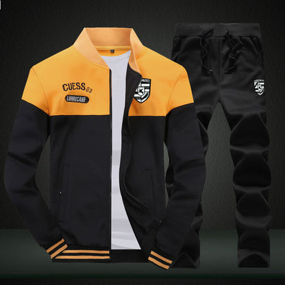 Heren Trainingspak met Baseball Look, Opstaande Kraag en Ritssluiting