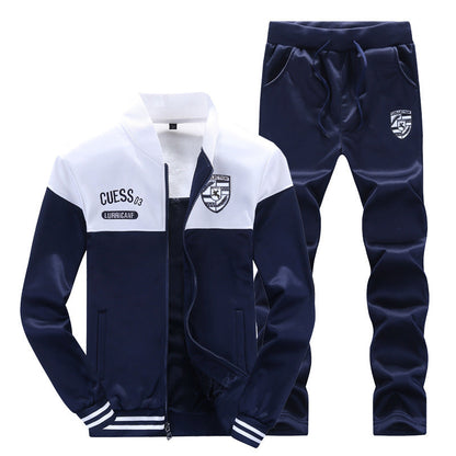 Heren Trainingspak met Baseball Look, Opstaande Kraag en Ritssluiting