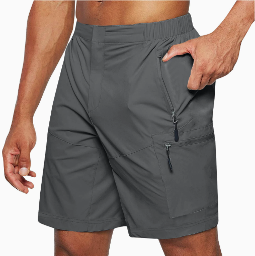 Heren Trainingsshorts met Elastische Taille Donkergrijs