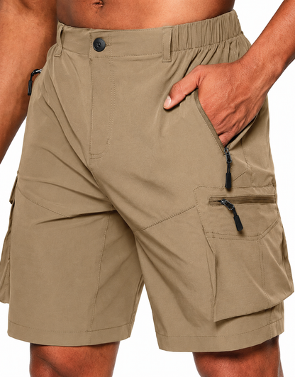 Heren Trainingsshorts met Elastische Taille Beige