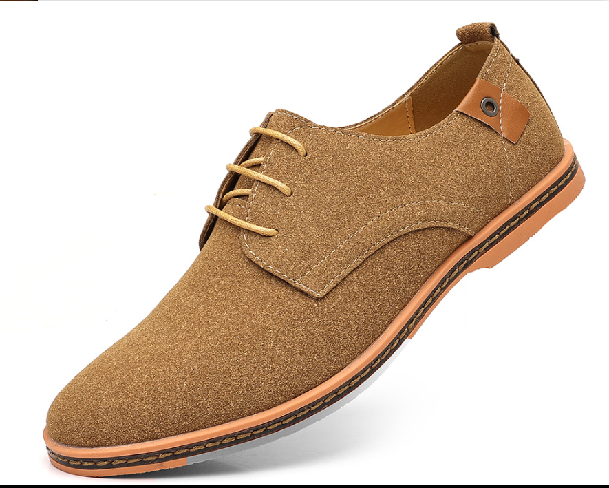 Heren Veterschoenen met Vetersluiting Lichtbruin