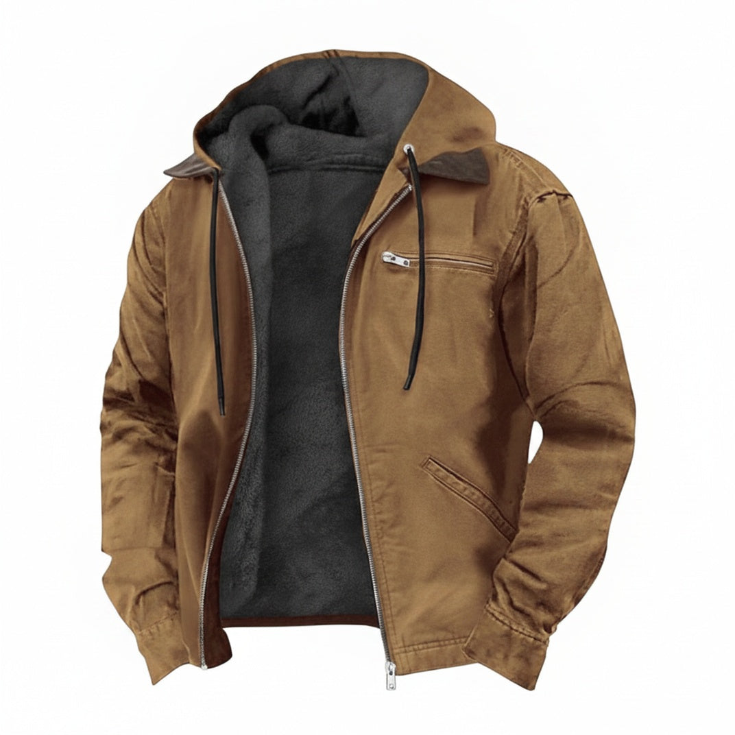 Heren Winterjack met Capuchon en Ritssluiting