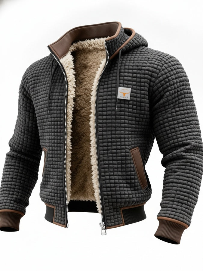 Heren Winterjacket met Capuchon, Ritssluiting en Gevoerd Interieur