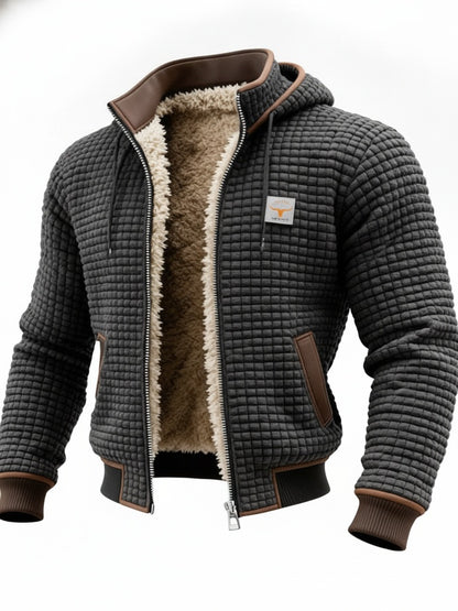 Heren Winterjacket met Capuchon, Ritssluiting en Gevoerd Interieur