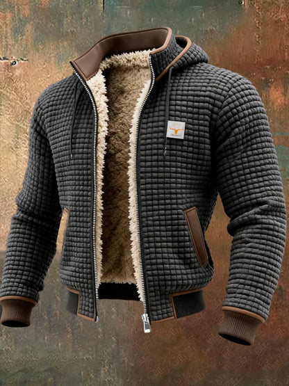 Heren Winterjacket met Capuchon, Ritssluiting en Gevoerd Interieur