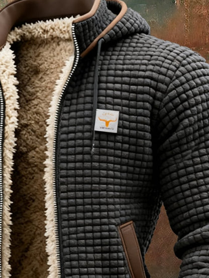 Heren Winterjacket met Capuchon, Ritssluiting en Gevoerd Interieur
