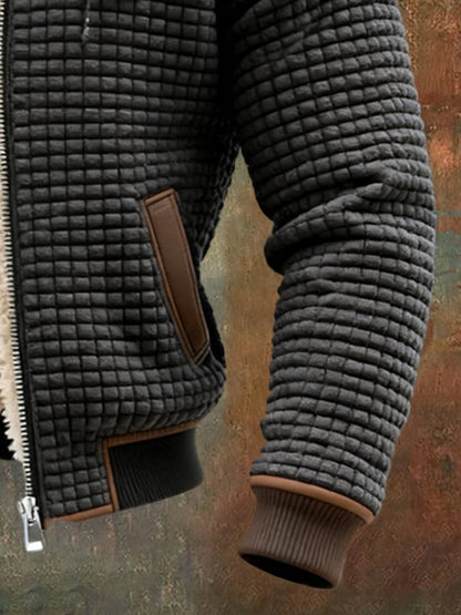Heren Winterjacket met Capuchon, Ritssluiting en Gevoerd Interieur