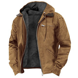 Heren Winterjas met Capuchon en Ritssluiting