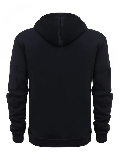 Heren Zip Hoodie met Mouwzak