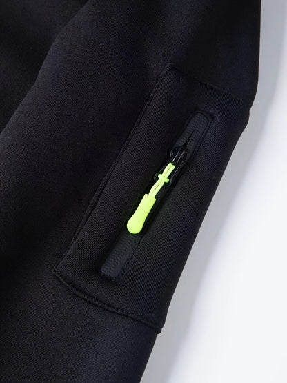 Heren Zip Hoodie met Mouwzak