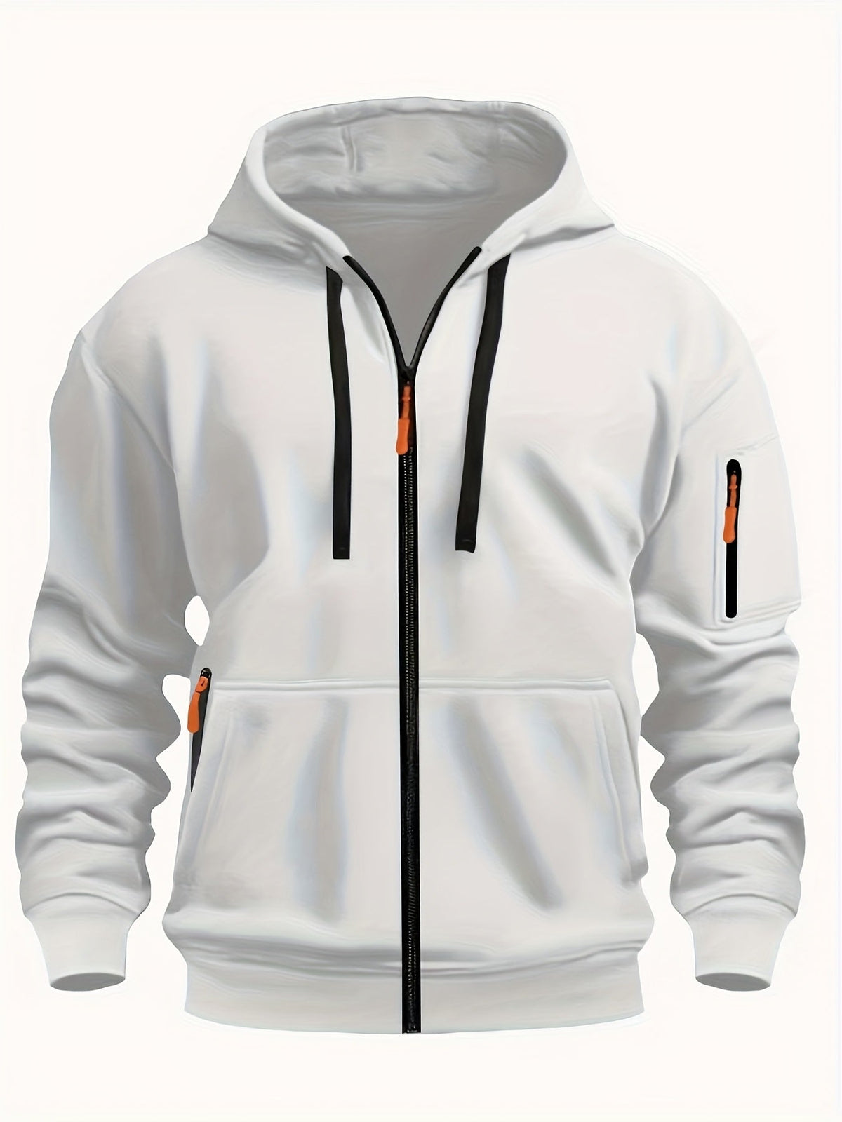 Heren Zip Hoodie met Mouwzak