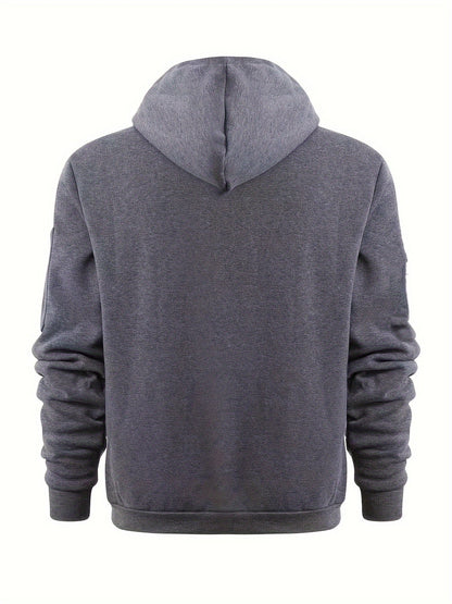 Heren Zip Hoodie met Mouwzak