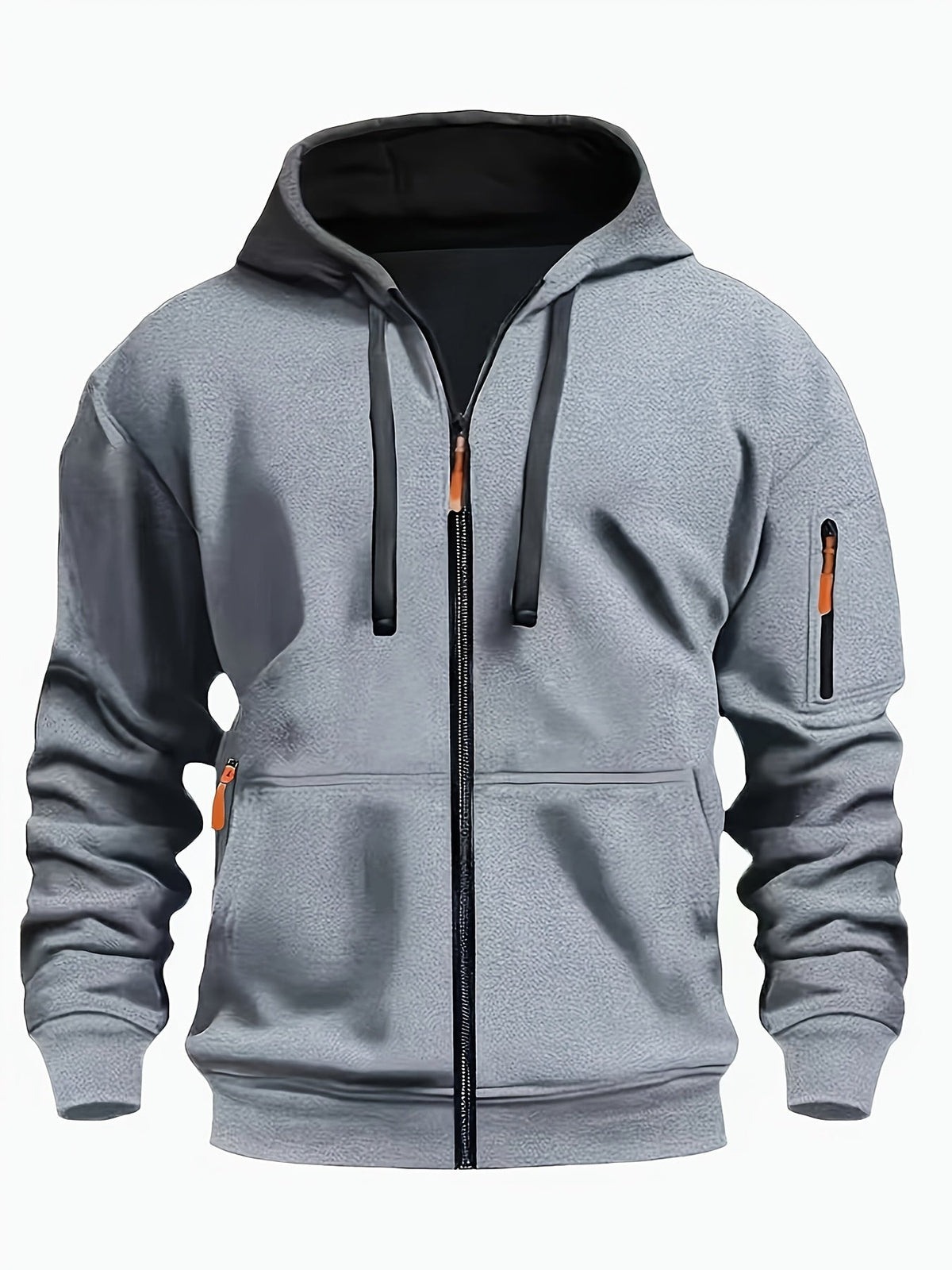 Heren Zip Hoodie met Mouwzak