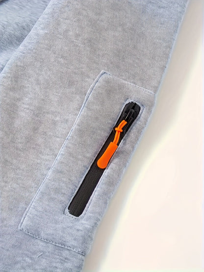 Heren Zip Hoodie met Mouwzak