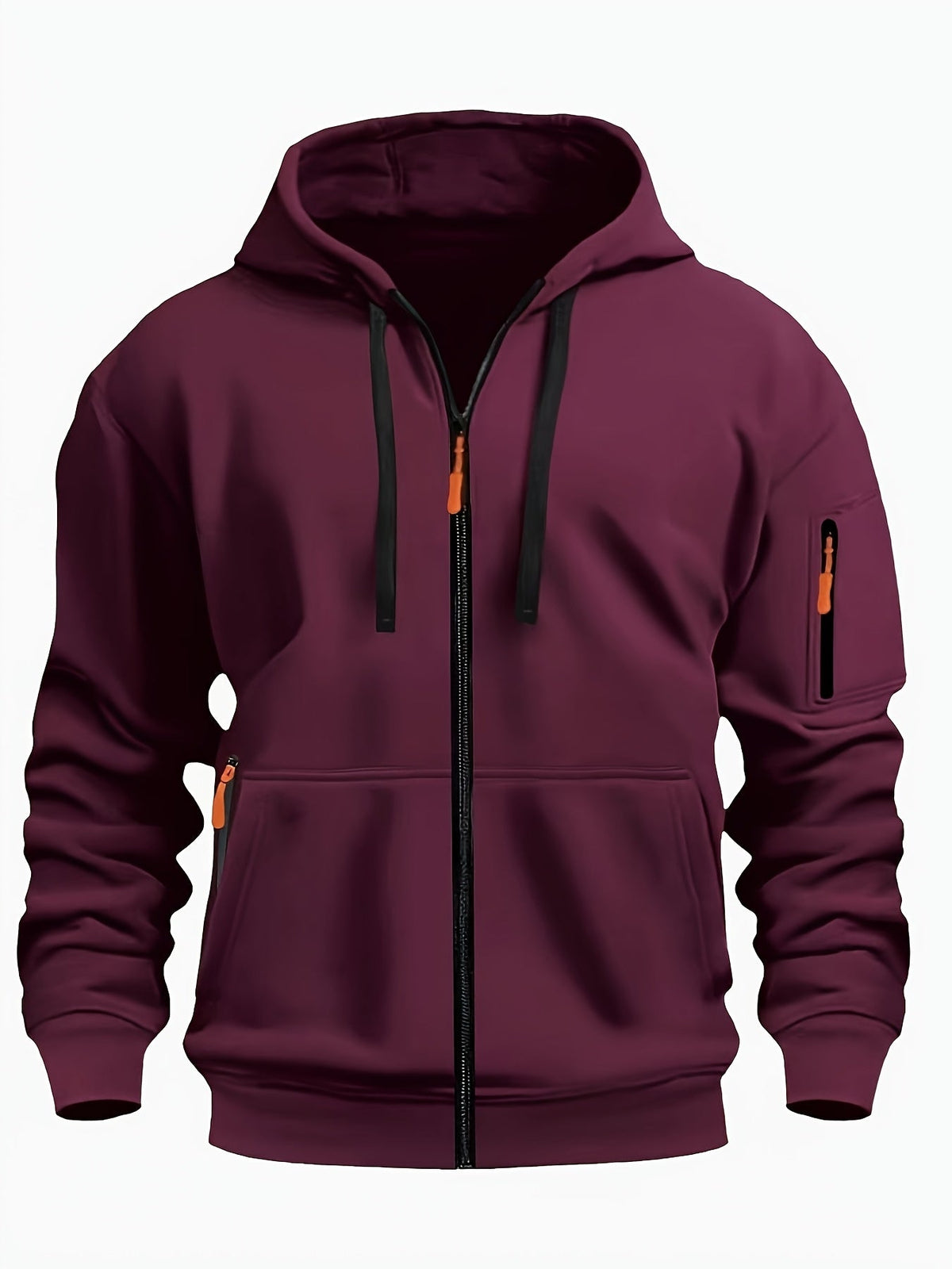 Heren Zip Hoodie met Mouwzak