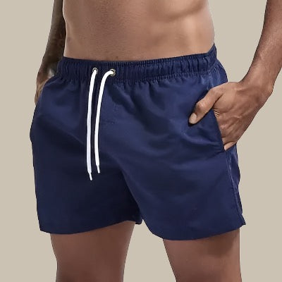 Heren Zwembroek met Elastische Tailleband en Trekkoord Donkerblauw