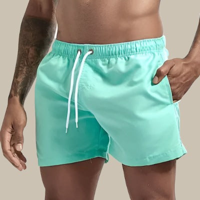 Heren Zwembroek met Elastische Tailleband en Trekkoord Turquoise
