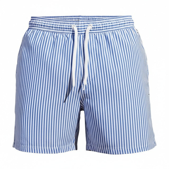 Heren Zwemshort met Verticale Strepen en Trekkoord