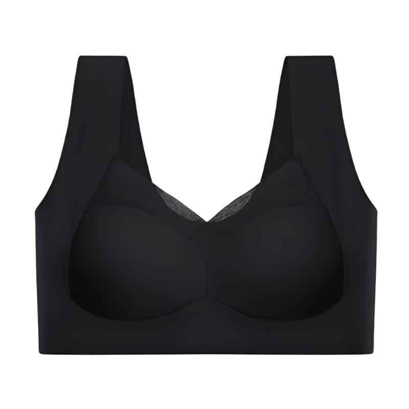 Naadloze Push-up Bra met Brede Banden en Mesh Detail