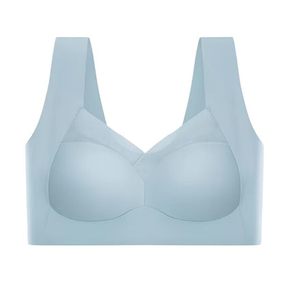 Naadloze Push-up Bra met Brede Banden en Mesh Detail