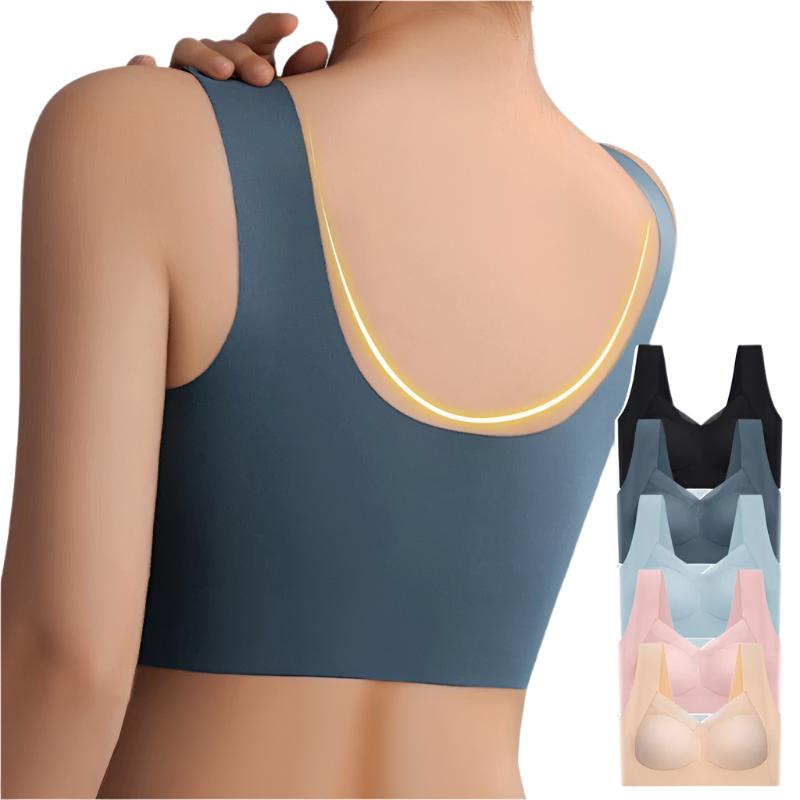 Naadloze Push-up Bra met Brede Banden en Mesh Detail