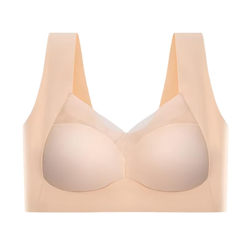 Naadloze Push-up Bra met Brede Banden en Mesh Detail