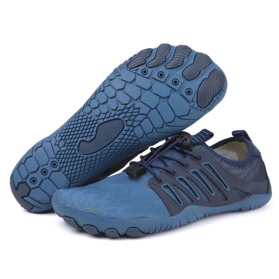Unisex Barefoot Schoenen met Brede Teenbox en Dunne Zool Blauw