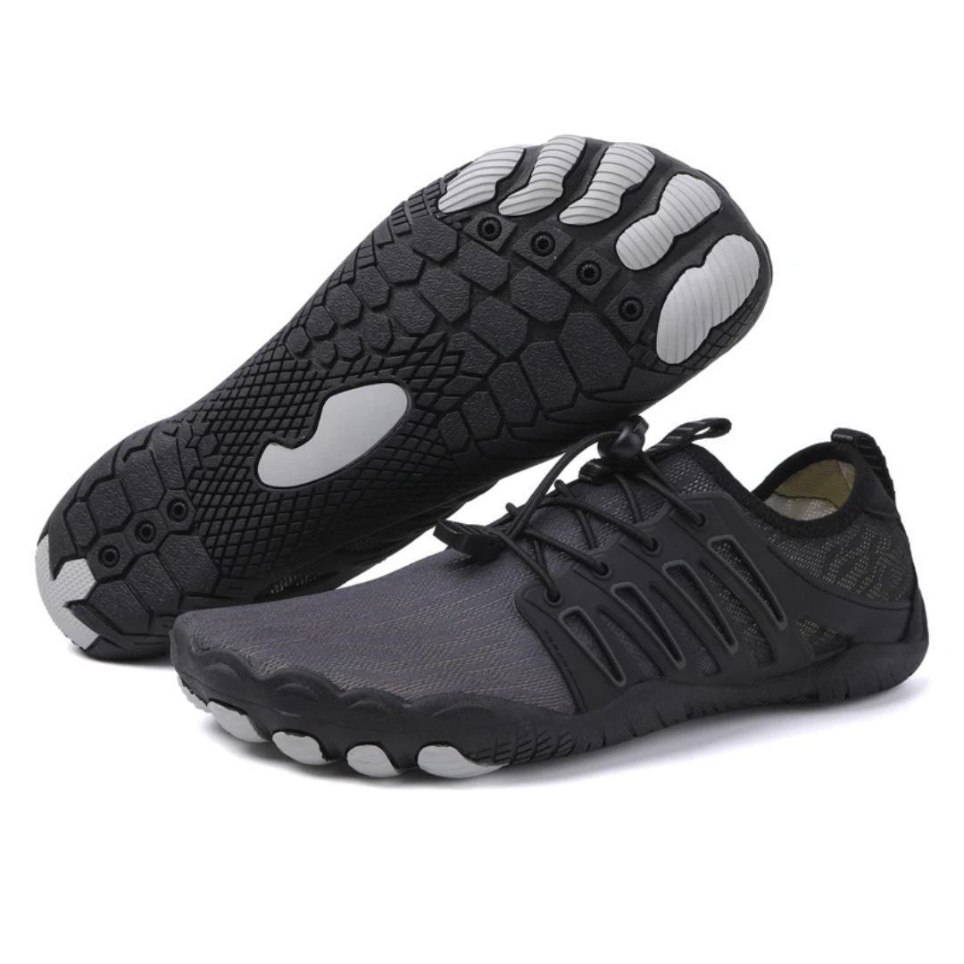 Unisex Barefoot Schoenen met Brede Teenbox en Dunne Zool Zwart