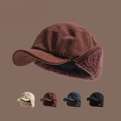 Unisex Baseball Cap met Oorflappen en Fleece Voering