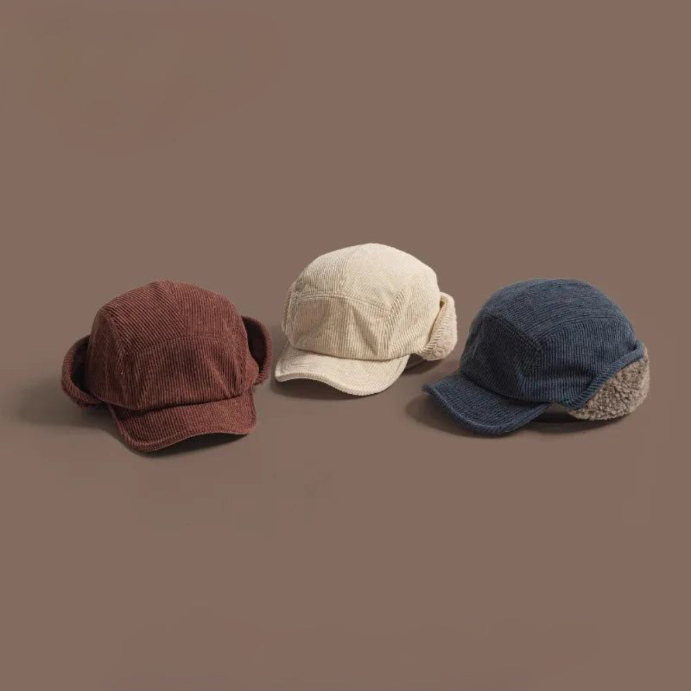 Unisex Baseball Cap met Oorflappen en Fleece Voering