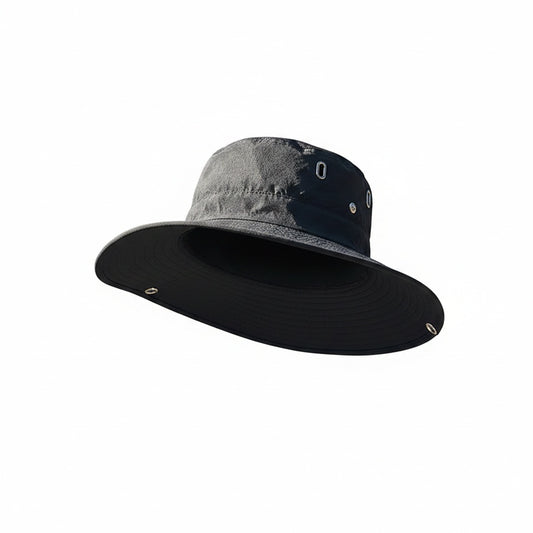 Unisex Bucket Hat met Brede Rand en Kinkoord voor Wandelen en Strand
