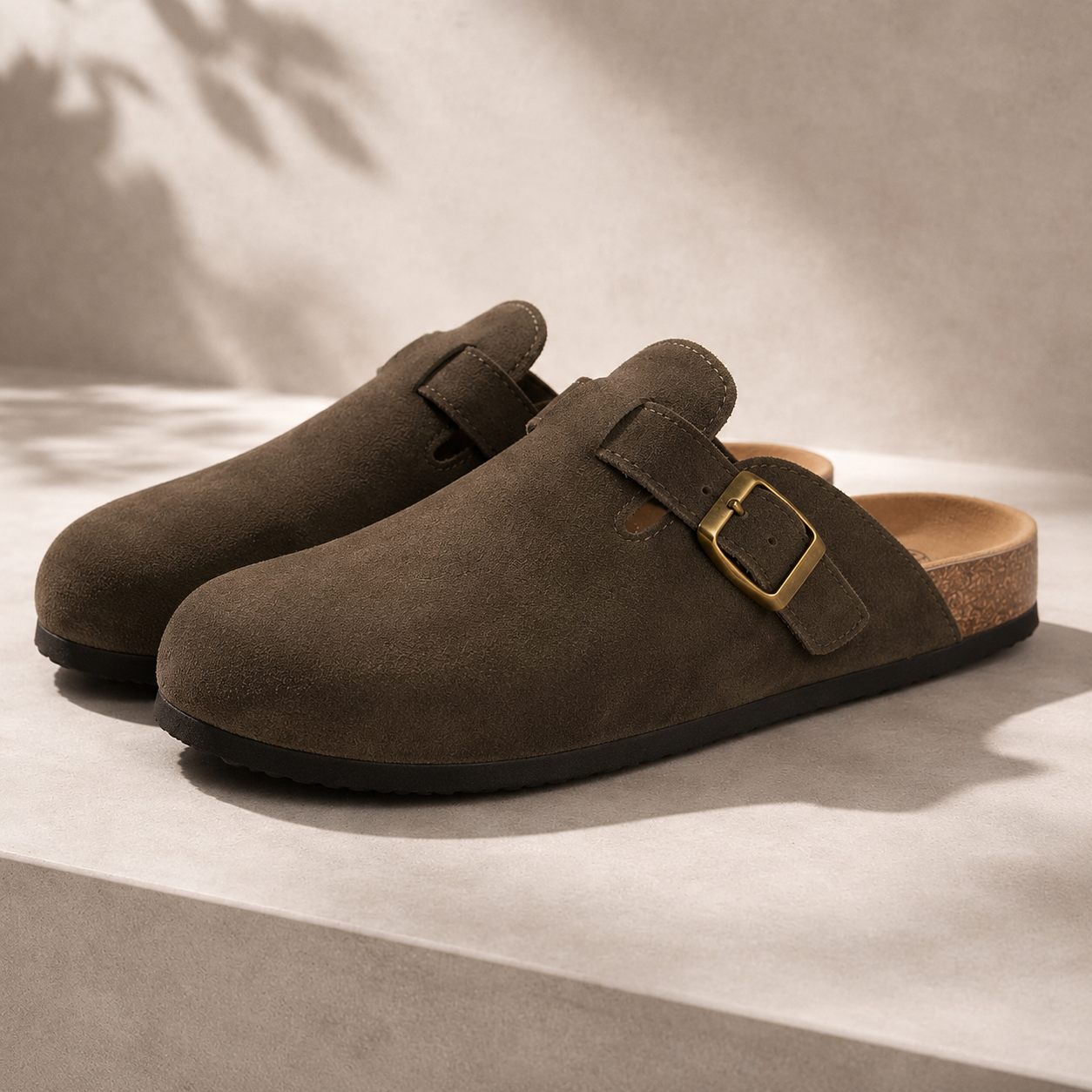 Unisex Clogs met Verstelbare Gesp en Gesloten Neus Groen